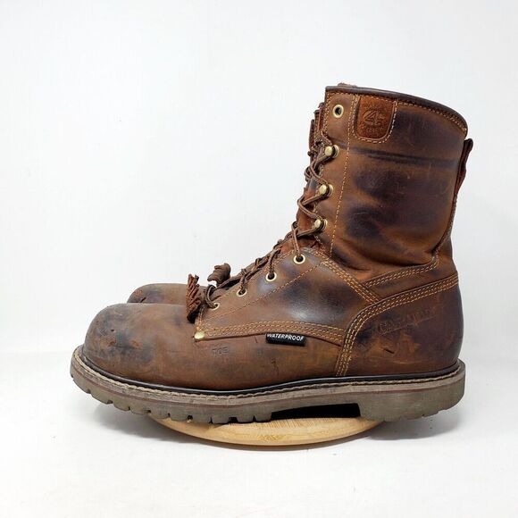 Carolina Boots Mens 11.5 D Comp Toe EH Brown Leather Work 28 Series Shoe CA8528 - Picture 1 of 16